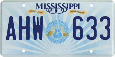 MS license plate AHW633