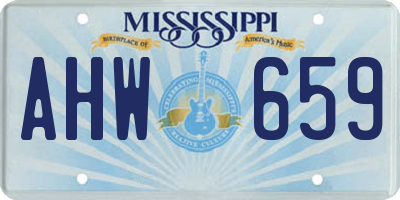 MS license plate AHW659