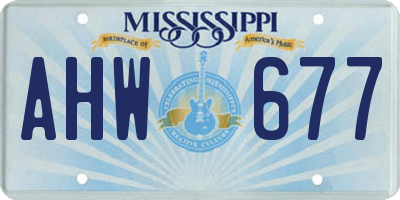 MS license plate AHW677