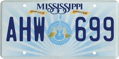 MS license plate AHW699
