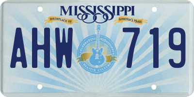 MS license plate AHW719