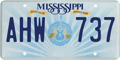 MS license plate AHW737