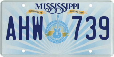 MS license plate AHW739