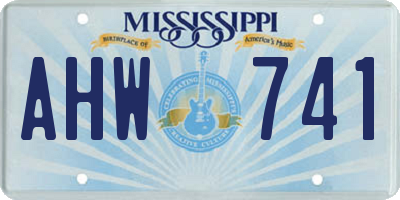 MS license plate AHW741