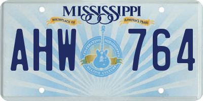 MS license plate AHW764