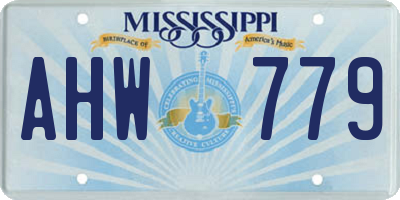 MS license plate AHW779