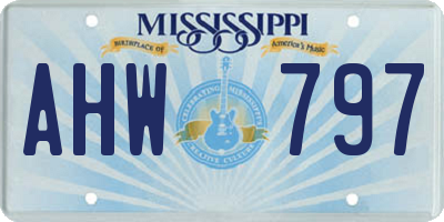 MS license plate AHW797