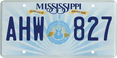 MS license plate AHW827