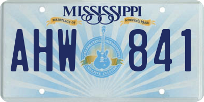 MS license plate AHW841