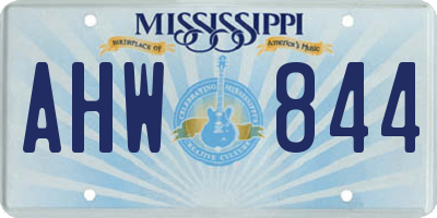 MS license plate AHW844