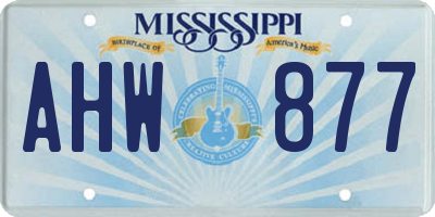 MS license plate AHW877