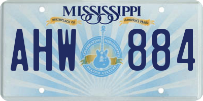MS license plate AHW884