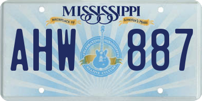 MS license plate AHW887