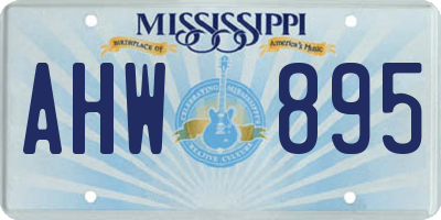 MS license plate AHW895