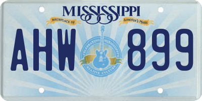 MS license plate AHW899