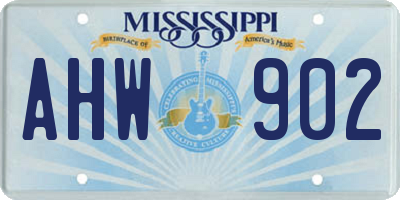 MS license plate AHW902