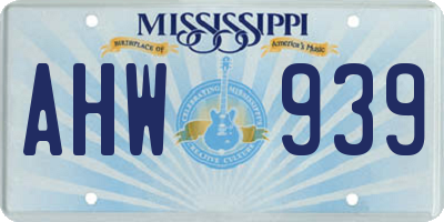 MS license plate AHW939