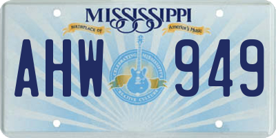 MS license plate AHW949