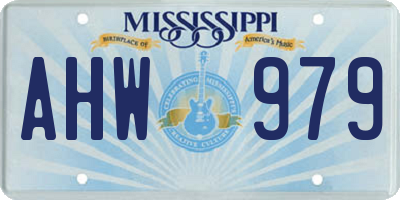 MS license plate AHW979