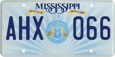 MS license plate AHX066