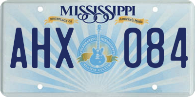 MS license plate AHX084