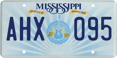 MS license plate AHX095