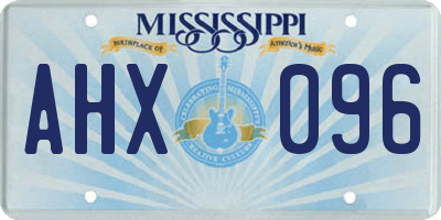 MS license plate AHX096