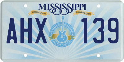 MS license plate AHX139