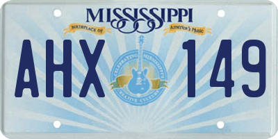 MS license plate AHX149