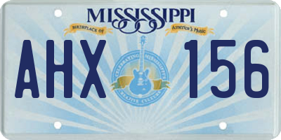 MS license plate AHX156