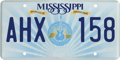 MS license plate AHX158