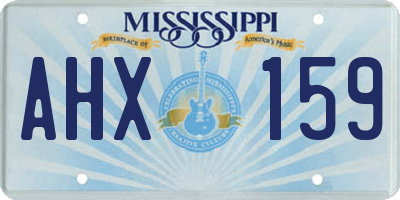 MS license plate AHX159