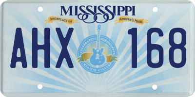 MS license plate AHX168