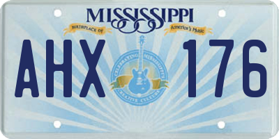 MS license plate AHX176