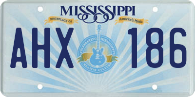 MS license plate AHX186