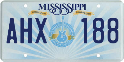 MS license plate AHX188