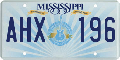 MS license plate AHX196