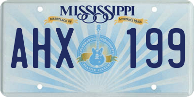 MS license plate AHX199