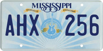 MS license plate AHX256