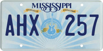 MS license plate AHX257