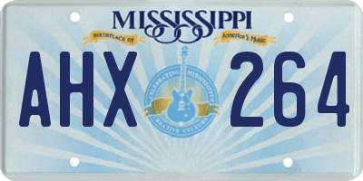 MS license plate AHX264