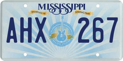 MS license plate AHX267