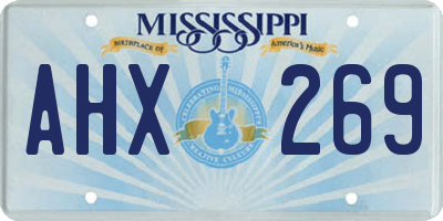 MS license plate AHX269