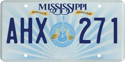 MS license plate AHX271