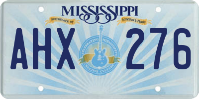 MS license plate AHX276