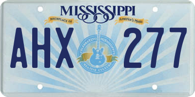 MS license plate AHX277