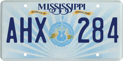 MS license plate AHX284
