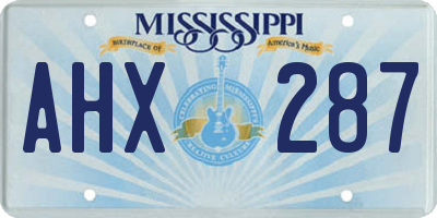 MS license plate AHX287