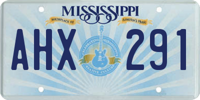 MS license plate AHX291