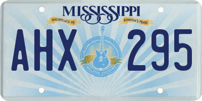 MS license plate AHX295